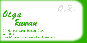 olga ruman business card